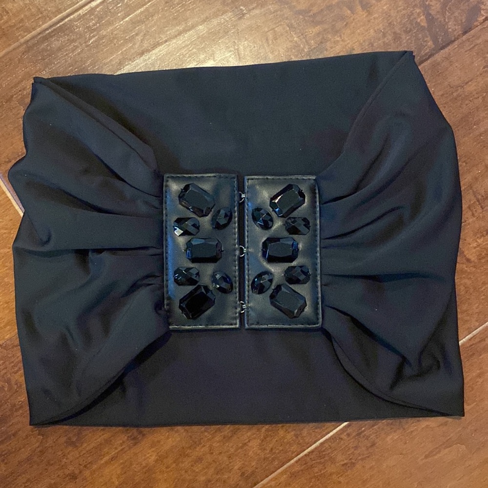 Bebe Extra Wide Bling Belt - Picture 4 of 12